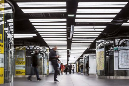 Dalles extra plates à éclairage led RATP
