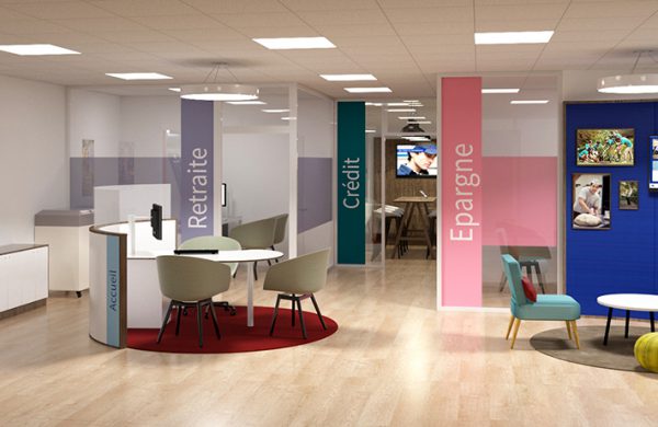 Nouveau concept mobilier Axa