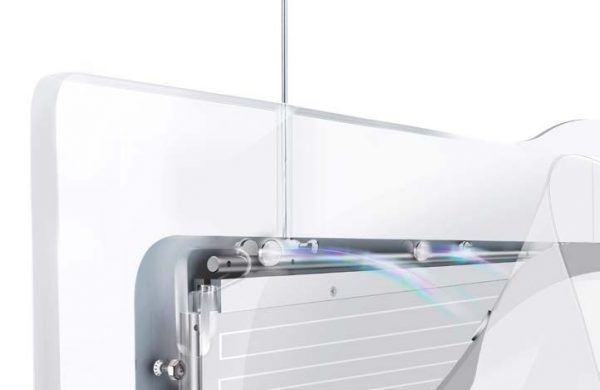 Schéma porte affiches vitrine led LCL