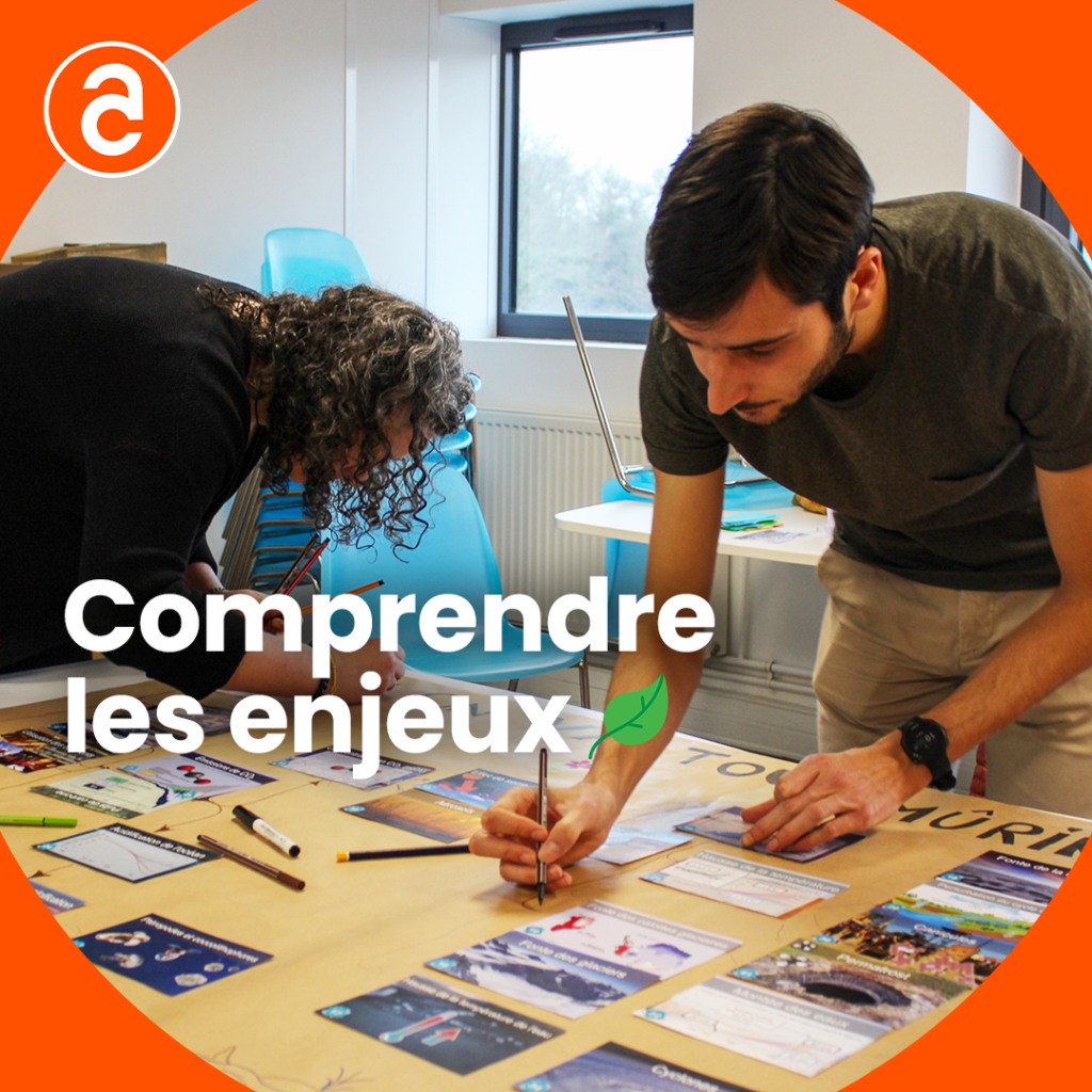 Les équipes d'Ateliers de Chevreuse réalisent la fresque du climat.
