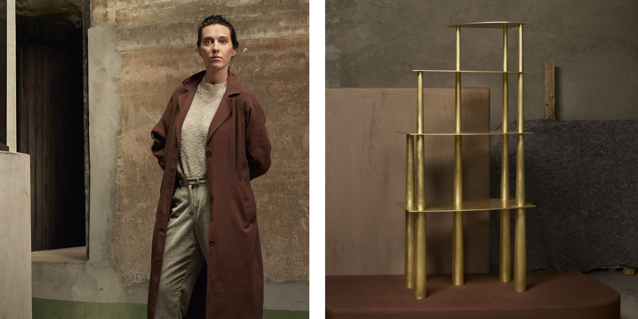 Linde Freya Tangelder design le laiton