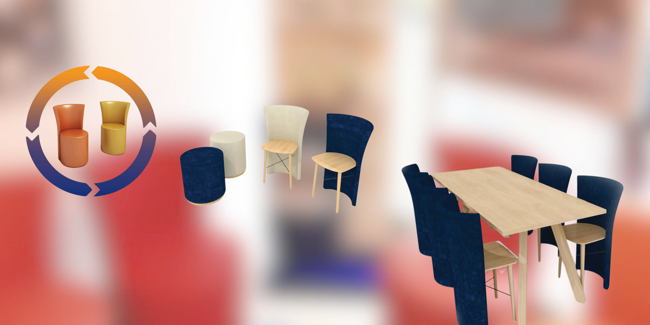 Projet d'Upcycling d'anciens mobiliers "fauteuil GMF" en nouveaux mobiliers : un projet de réemploi à la fois utile et esthétique. 